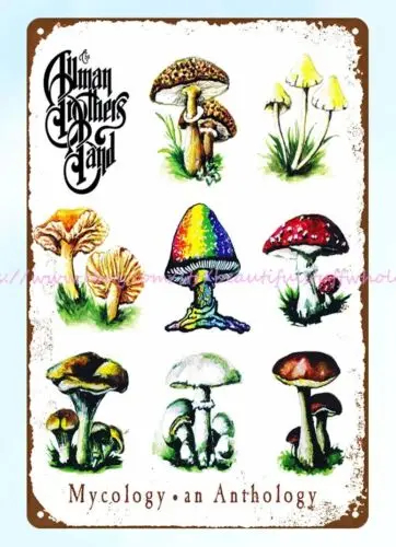 unique metal wall art  Mycology An Anthology metal tin sign