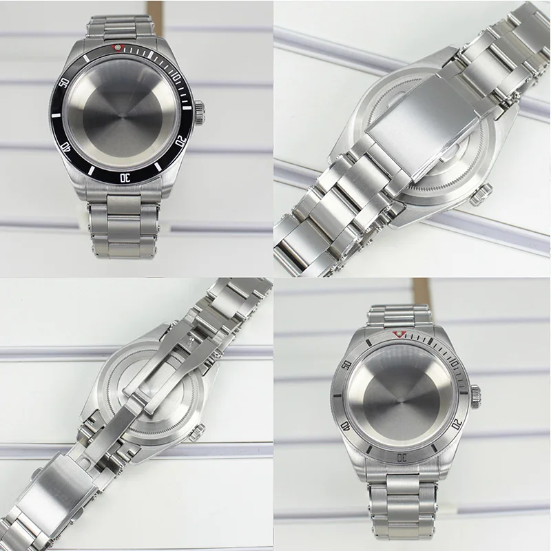 38mm Watch Case Bracelet Stainless Steel Parts Sapphire Glass For Seiko Nh35 Nh36 Nh34 Nh38 Movement 28.5mm Dial 100m Waterproof
