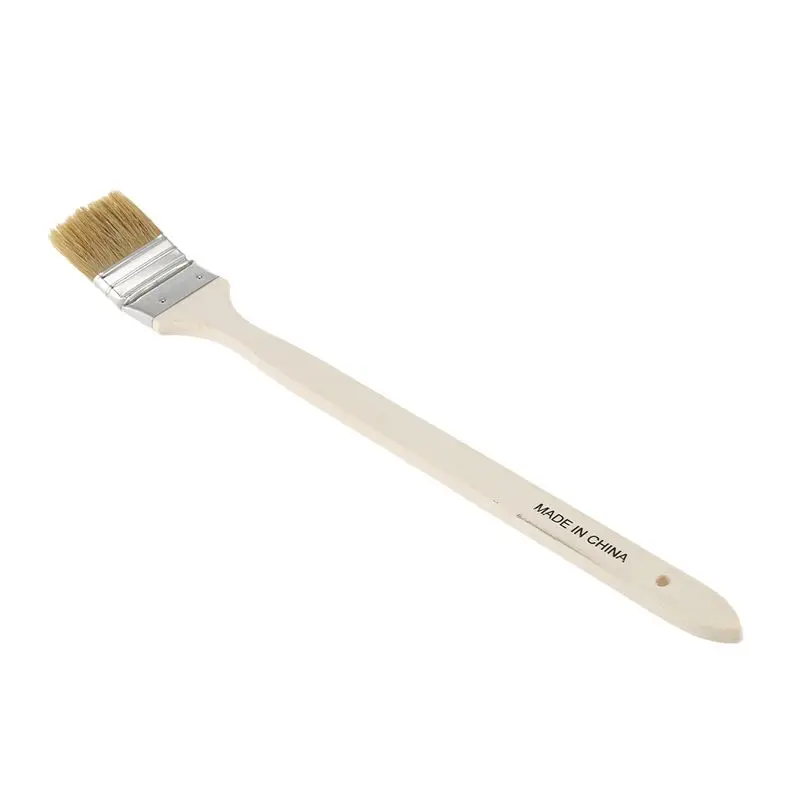 6X 2 Inch Wide Wooden Handle Metal Ferrule Faux Bristle Head Radiator Brush