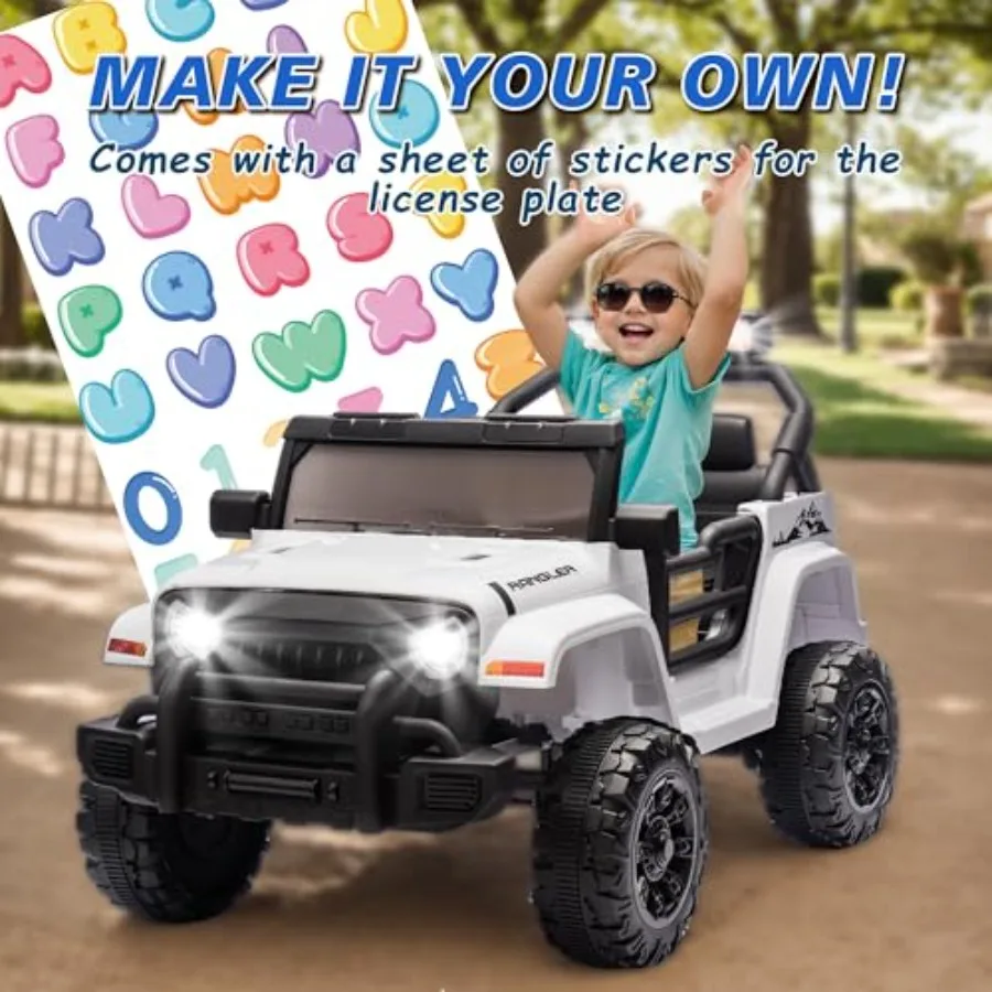 Ride on Truck Car Veicoli elettrici da 12 V con controllo dei genitori Ride on Toys per i più piccoli con musica Bluetooth a quattro ruote Suspensi