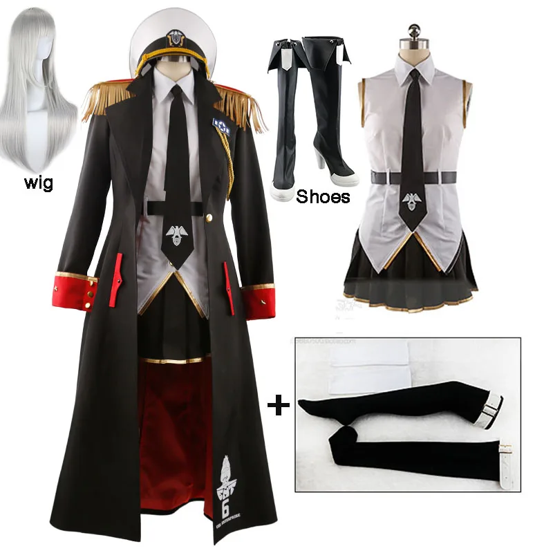 Game Azur Lane Enterprise B Cosplay Costume Azur Lane Cosplay Costume Custom Made Full Set Cosplay Costume Halloween wig Shoes