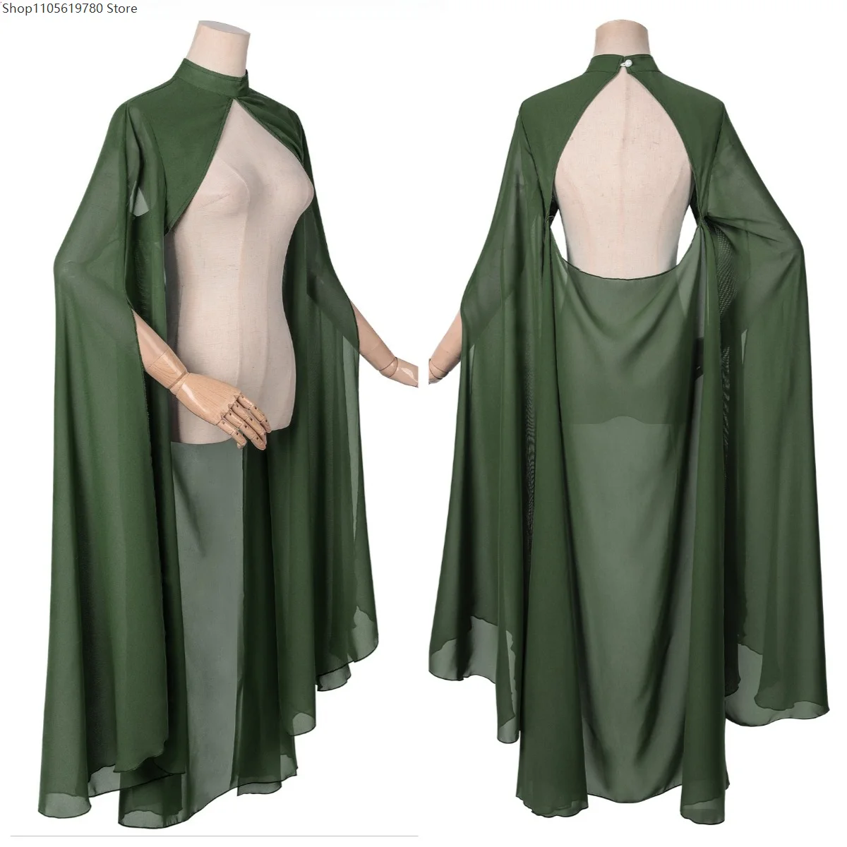 

Women Medieval Fairy Shawl Cape Wicca Robe Elf Witch Bride Victorian Princess Cosplay Cloak Halloween Party Roleplay Costume