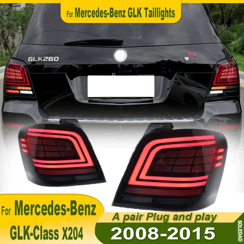 2pcs Car lamps For Mercedes Benz 2007-2015 GLK200 GLK260 GLK300 Taillight DRL Rear Lamp LED Dynamic Turn Signal Auto Accessories