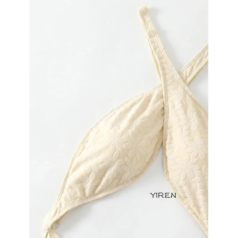 Sexy hollow out swimsuitg women 3D flower designer push up micro smart bikini 2024 bathing suit backless one piece swimwear