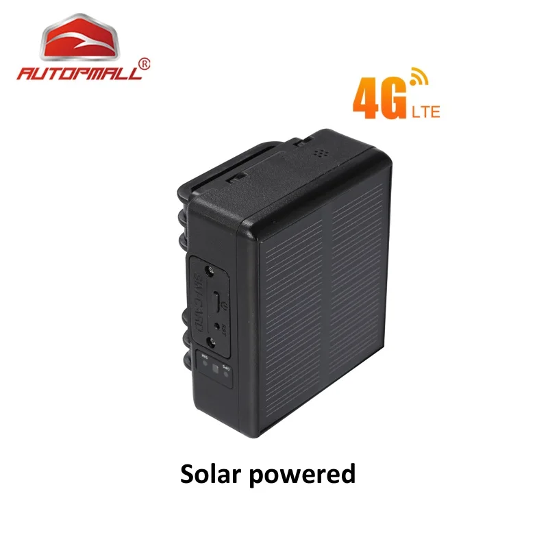 

4G Solar Powered GPS Tracker Pet Locator Waterproof IP67 4000mAh Long Standby Tracker For Cow Sheep SOS Alarm Lifetime Free APP