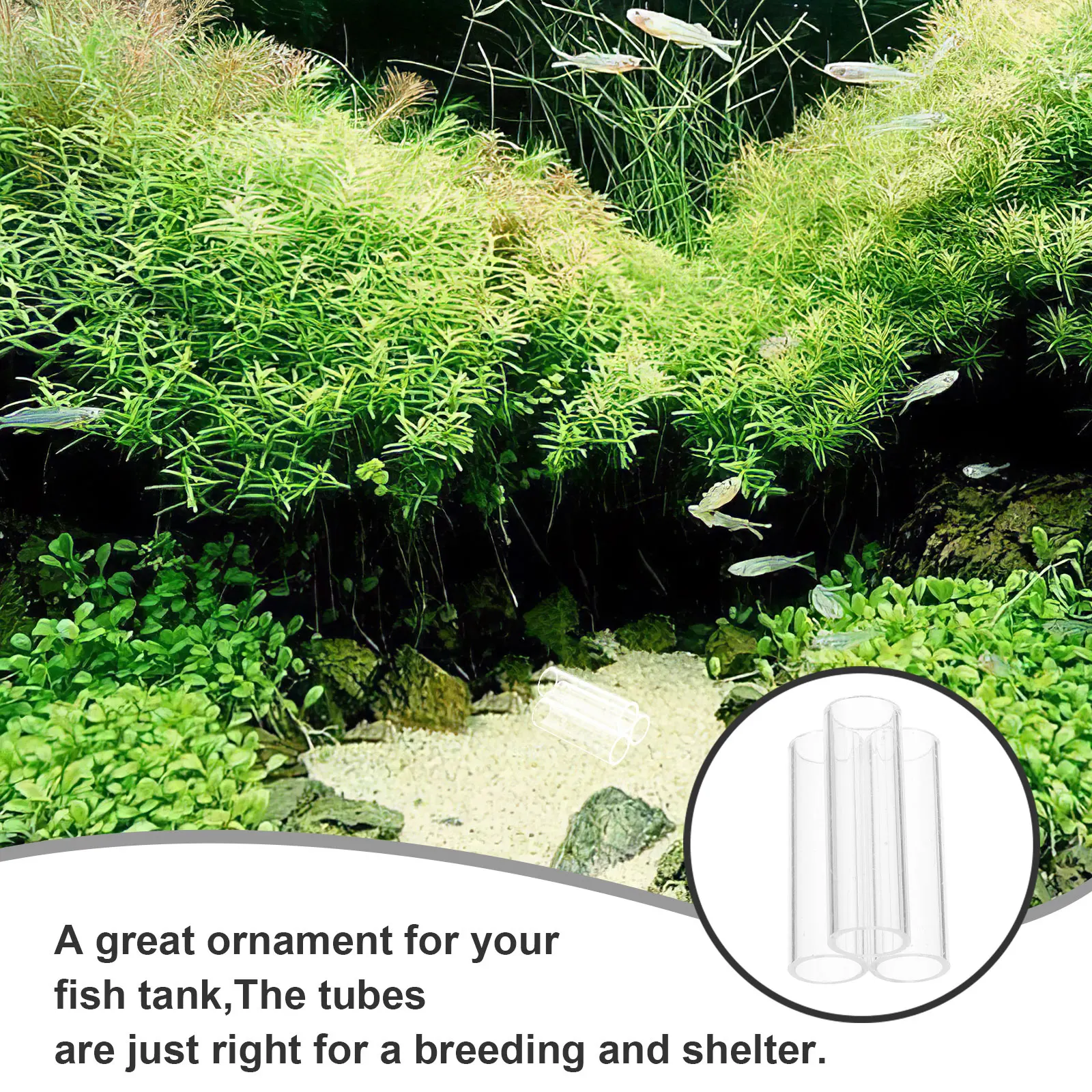 

Acrylic 6 Tubes Aquarium Ornament For Breeding Shelter Shrimp Cave Cave Decor Crystal Shrimp House Accessory