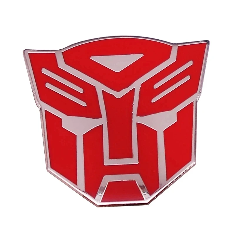 Trans-formers Autobot-Logo Mecha Robot esmalte Pin solapa Pins para mochilas maletín insignias broche para ropa accesorios regalos