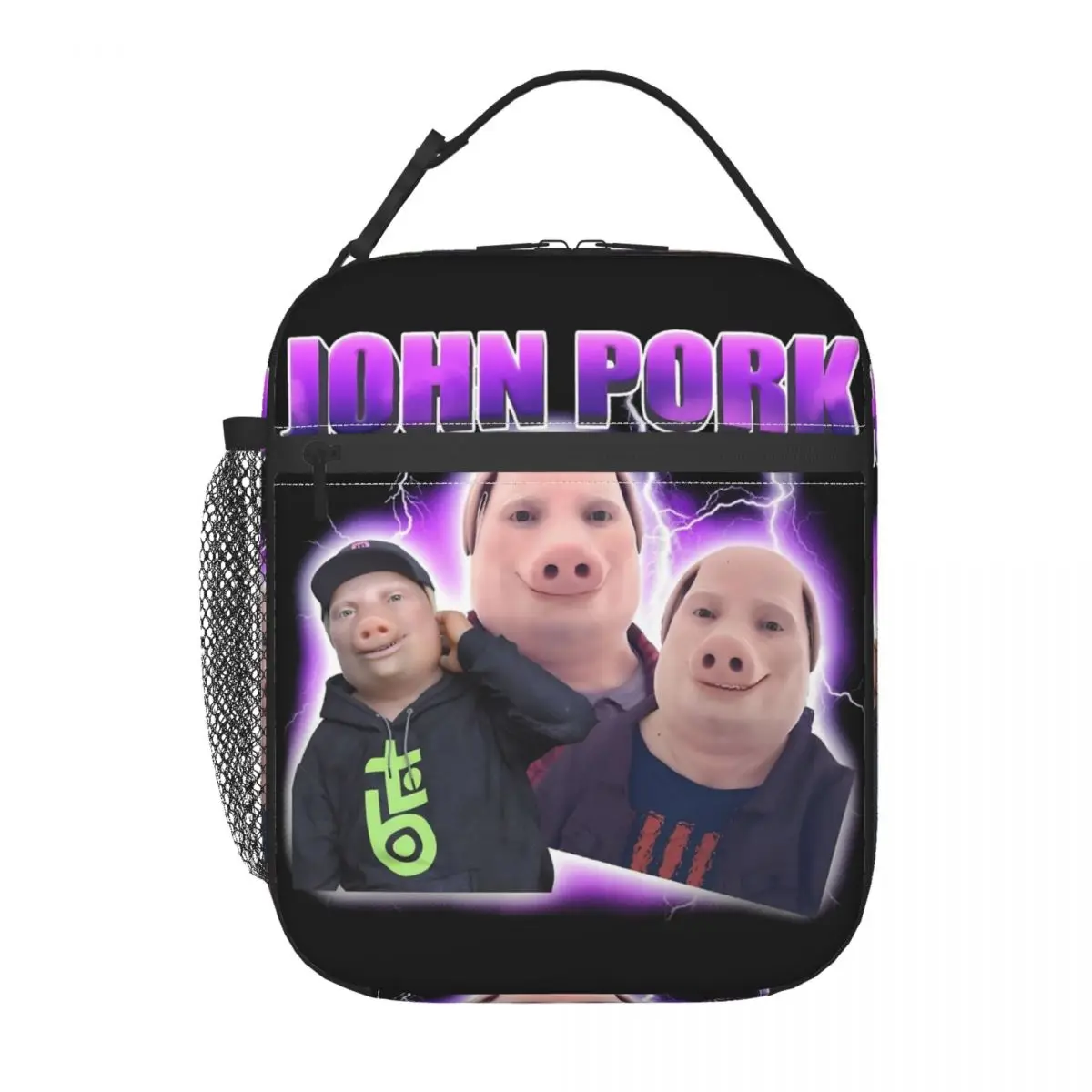 

John Pork Is Calling Забавный мем Изолированная сумка для обеда Сумка для еды Портативный термохолодильник Ланч-бокс для работы