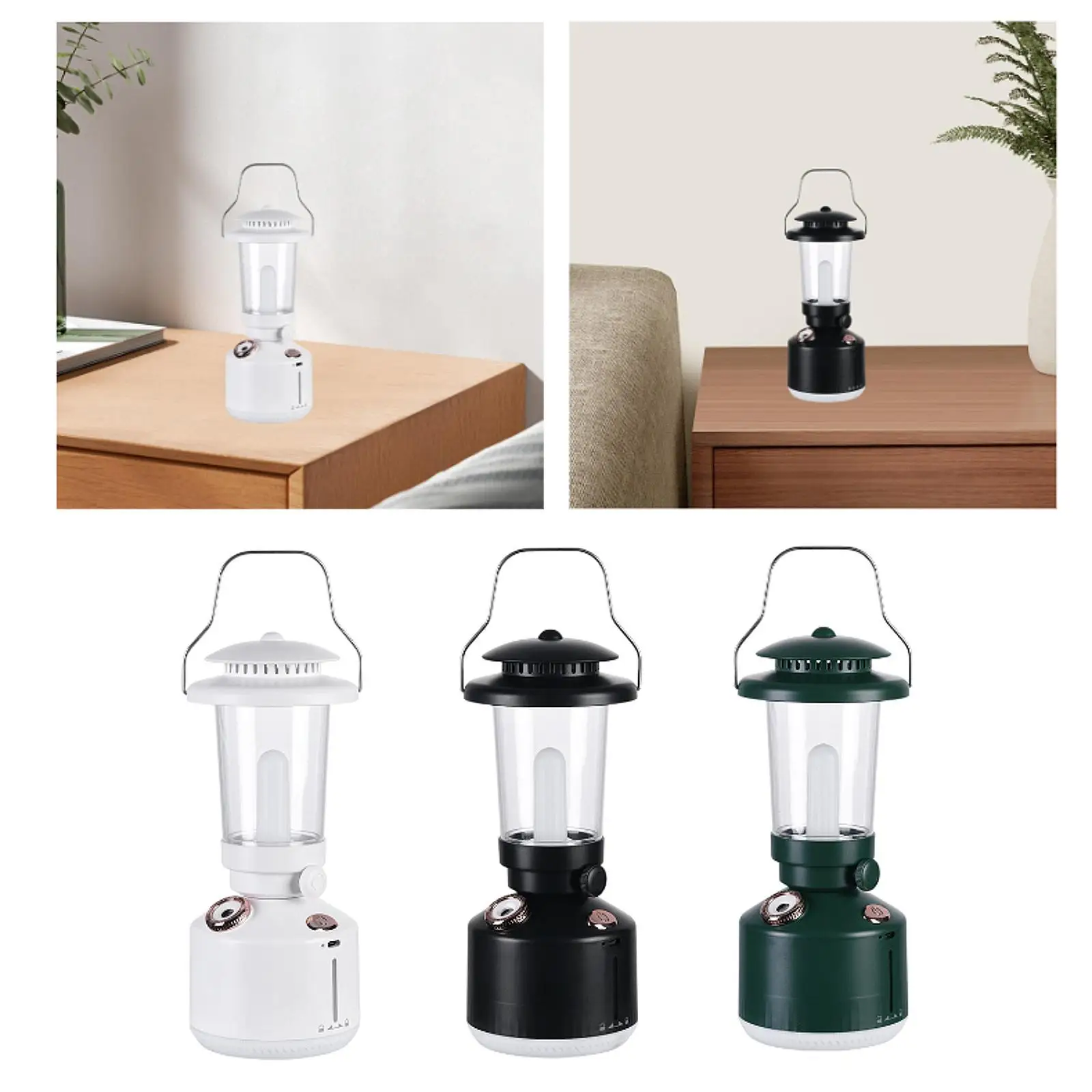 小型加湿器空気加湿器静かなコードレス調光可能装飾充電式