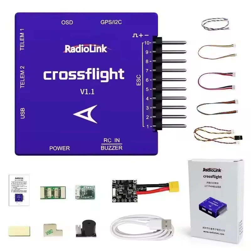 VoidFly RadioLink CrossFlight Flight Controllers V1.1 OSD Module Integrated 10 Channels PWM Output For Multirotor Airplane Car B