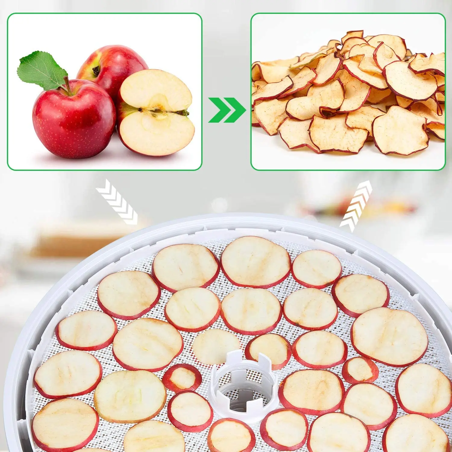 M12K-Round Silicone Dehydrator Sheet Non-Stick Food Dehydrator Pad Reusable Silicone Steamer Grid Baking Pad For Fruit Dryer