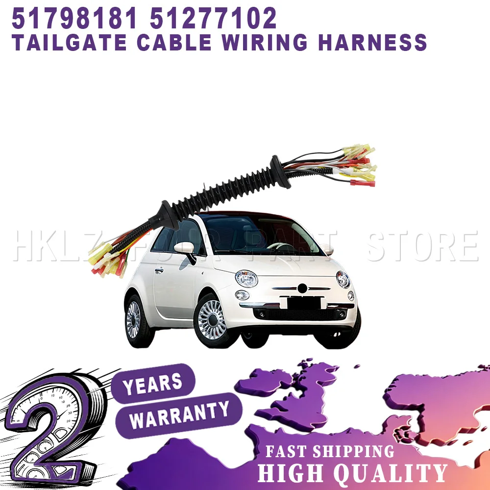 New For Fiat 500 Grande Punto EVO 199 1Pc Cable Wiring Harness Tailgate Loom Rear Door Easy Installation Car Accessories
