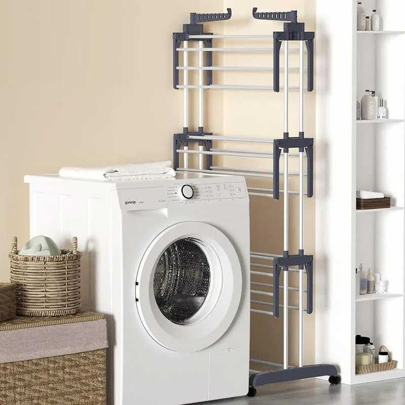 Foldable Home Drying Rack Stainless Steel Metal Space Saving Washing Rack