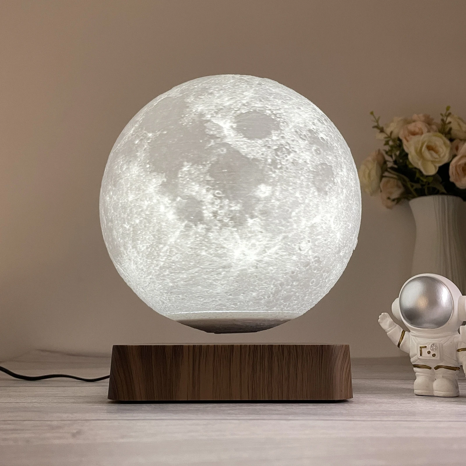 18CM Magnetic Levitating Moon Lamp 3D Printing Hot Selling Floating Moon Lamp  Levitating  Luna Lamp