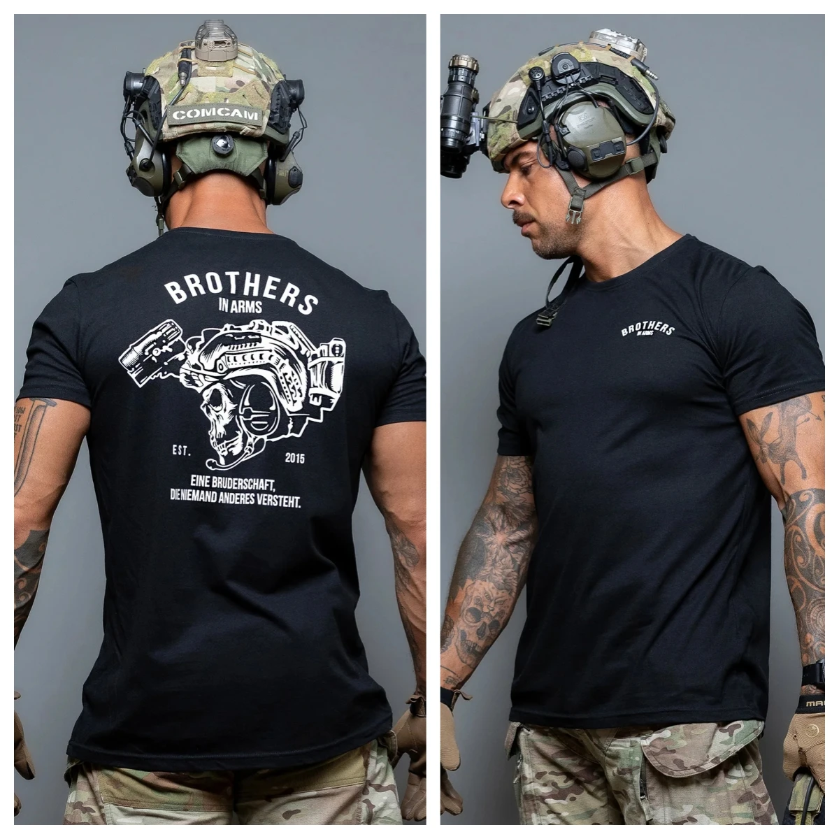 Acta Non Verba Military Tactical Art Style Summer Casual T-shirt Men's and Women's Luxury Brand Top 2026 view 2