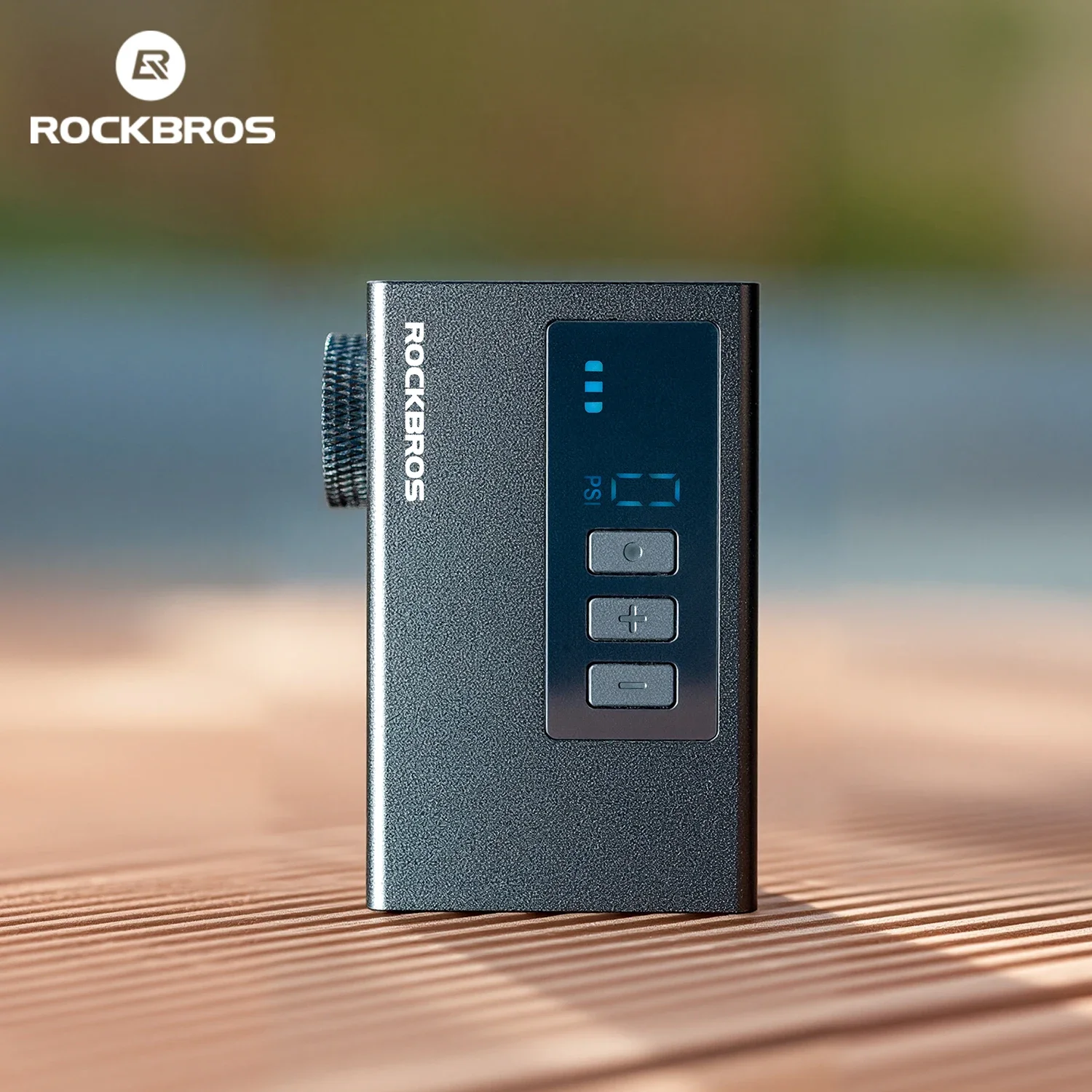 ROCKBROS Lokaler Versand Fahrrad-Elektro-Luftpumpe 120PSI Hochdruck Schnellladung Leichtgewicht Tragbar Digitalanzeige Mini-Aufblaspumpe für Rennrad und Mountainbike