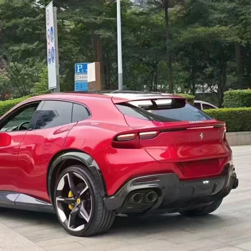 

Lightweight 3K Plain Weave Dry Carbon Fiber Rear Lip air Kit for Ferrari FUV Purosangue Upgraded OEM Style Rear Diffuser