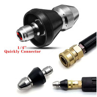 5000 PSI Stainless Steel Sewer Cleaning Tool High-Pressure Nozzle with 1/4\
