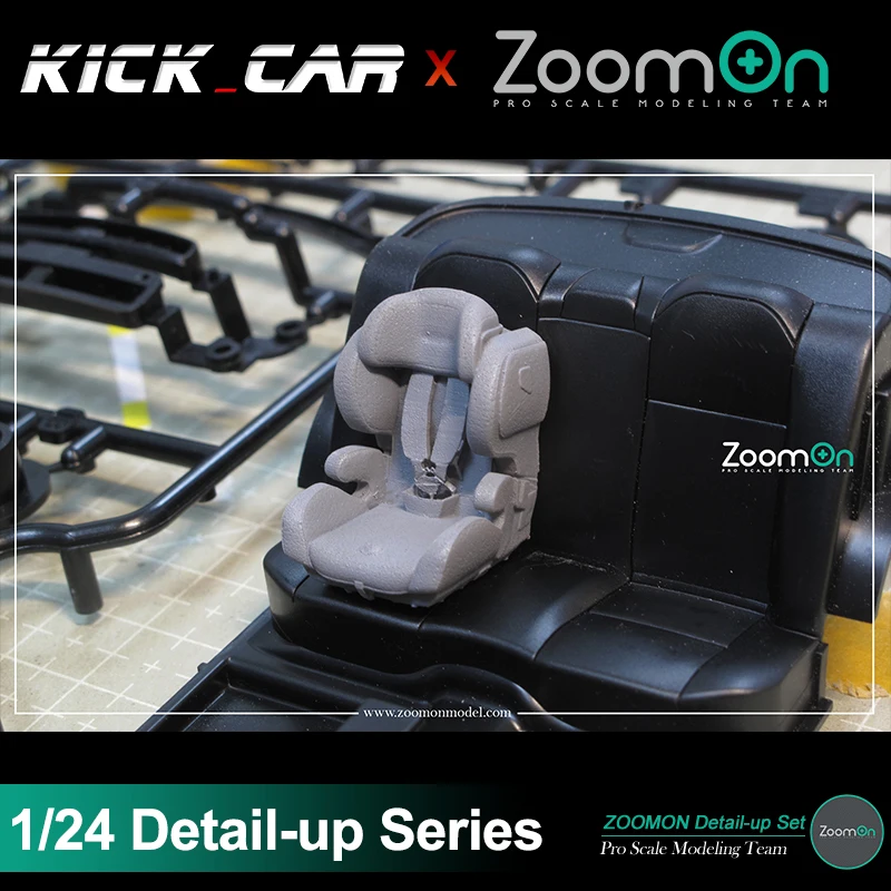 ZoomOn Z102 Recaro Tian Child Car Seat Detail-up Modified Parts For Assembled Model Hobbyist Gift for Professional Adults