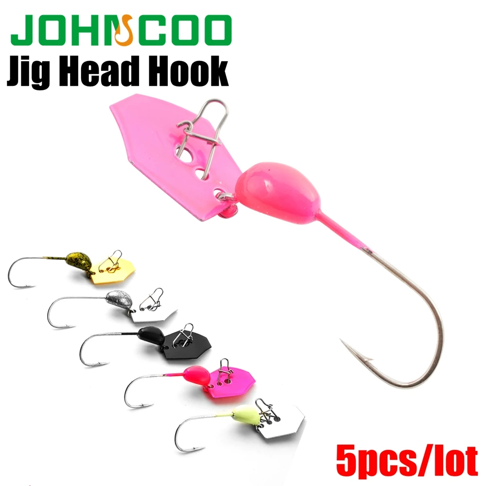 

5 шт., крючок с джиг-головкой, 4,5 г, окрашенный крючок со спиннером, джиг-головка для мягкой приманки, прямая приманка, окуня, форели