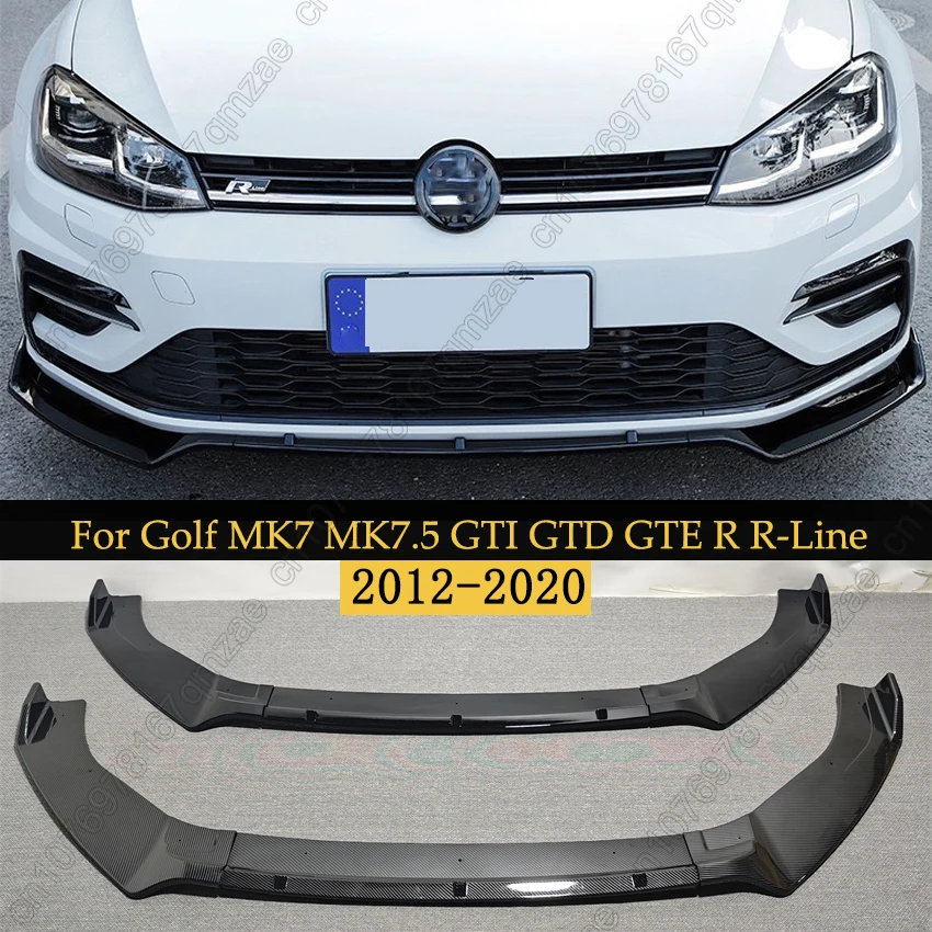 

For Golf MK7 MK7.5 GTI GTD GTE R R-Line 2012-2020 Maxton Style Car Front Bumper Diffuser Lip Spoiler Guard Splitter Body Kits