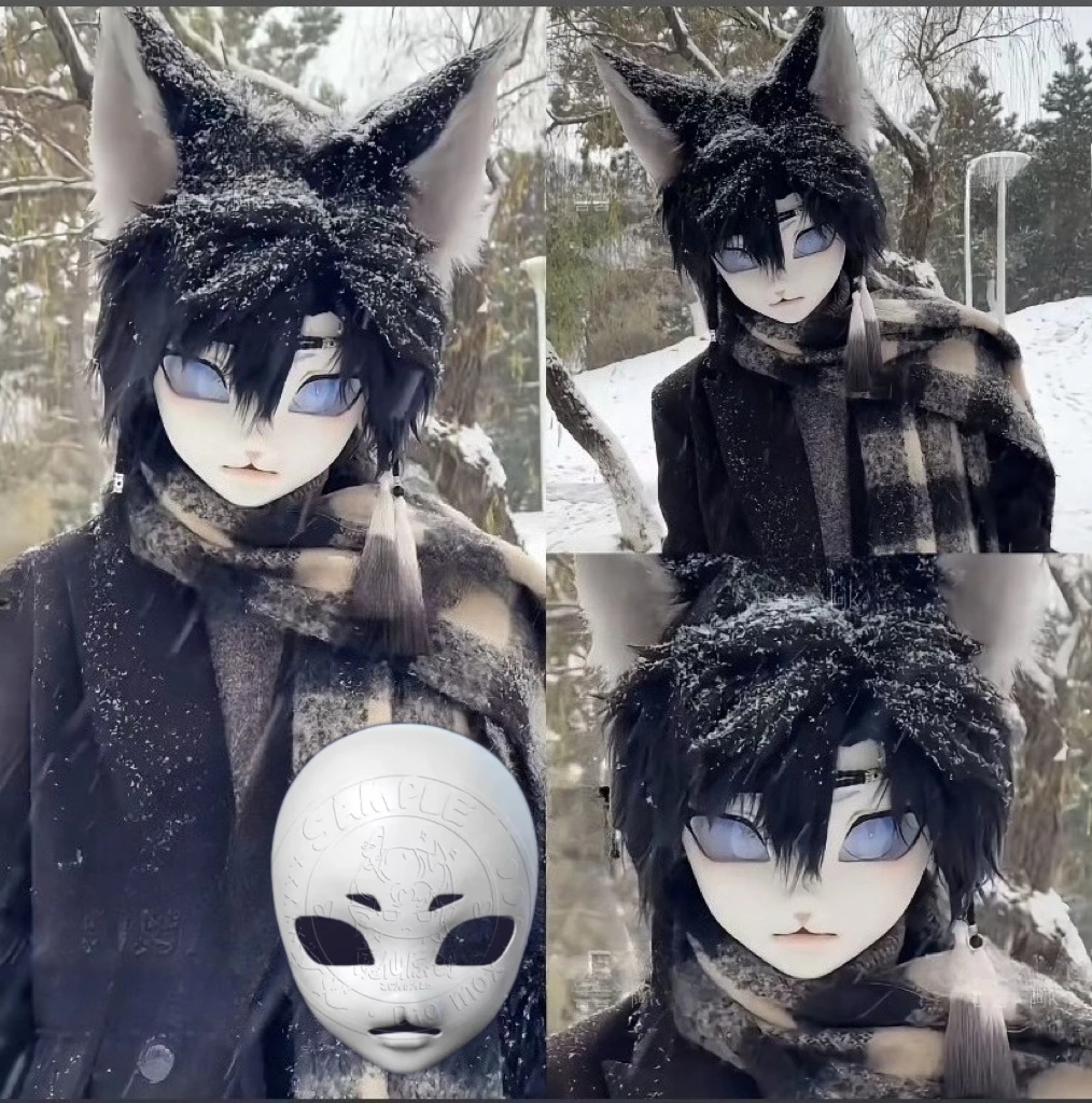 

Kigurumi Base Mask OC Skull Human Head Bone Shell Mask Doll Skull Human Cotton Doll Accessories