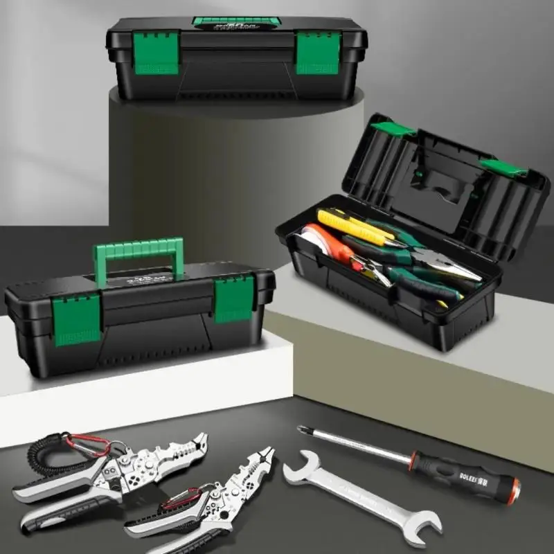 △ 10Inch Tool Box Plastic Tool Storage Case For Carpentry Electrical Repairs Tool Handheld Toolbox Storage Box Plastic Toolbox