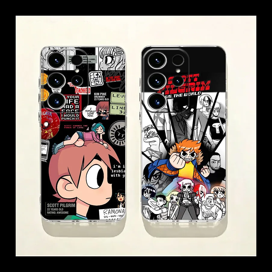 Scott Pilgrim Anime Phone Case for Samsung Galaxy S26 Edge S25 S24 FE S23 Plus S22 Ultra S20FE Cover Camera Protection