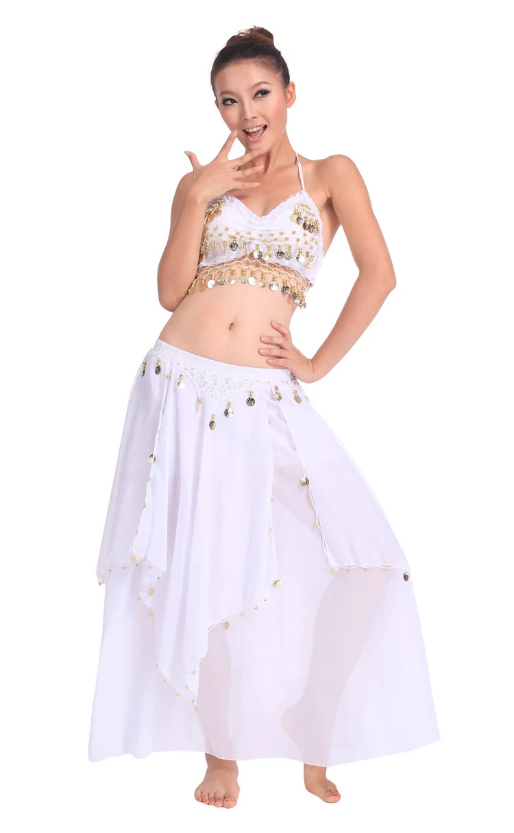 Belly Dancing Clothing Set Girl Stage Performance Dancer Wear Woman Belly Dance Costume 2 Piece Set (Bra And Skirt) Dance Suit