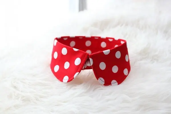 Peter Collar Small Round Neck Retro Fake Collar Black and White Plaid Polka Dot Fake Collar for Women