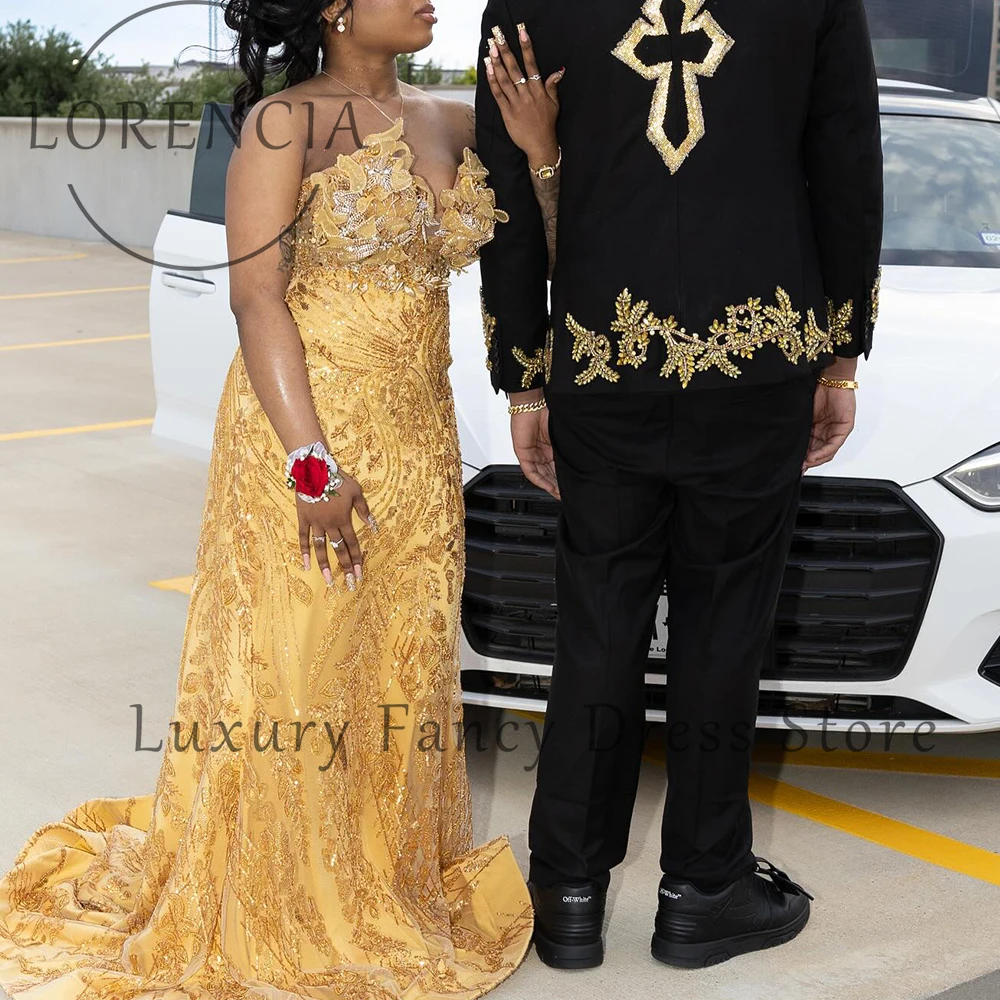 セクシーなフラワークリスタルプロムドレス2025ストラップレスマーメイドウェディングパーティガウンカスタマイズノースリーブドレスロングフィエスタ