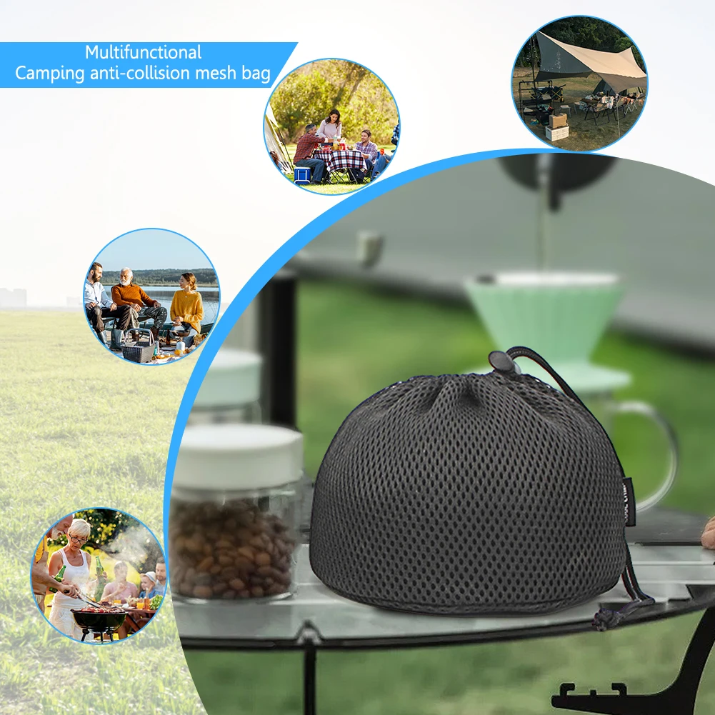 Portable Camping Carrying Bag Drawstring Bowl Plate Pot Organizer for Hiking Travel BBQ Outdoor Set Pot Storage Bag