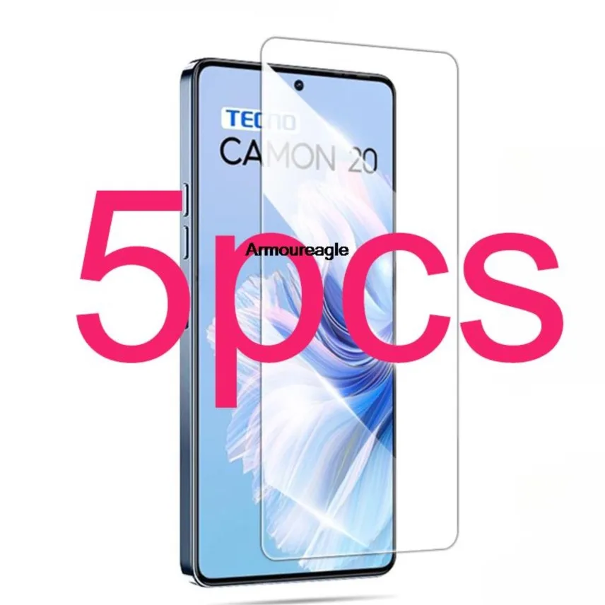 

5pcs hd tempered glass on for tecno camon 20 avocado art clear screen protector thin for tecno camon20 2.5d 9h protective film