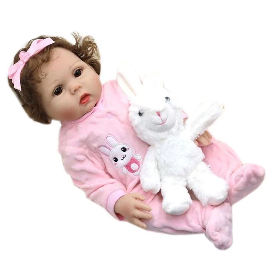 

19inch Full Body Silicone Reborn Girl Doll Toys Like Real Newborn Princess Babies Dolls Bathe Toy Kids Birthday Gift