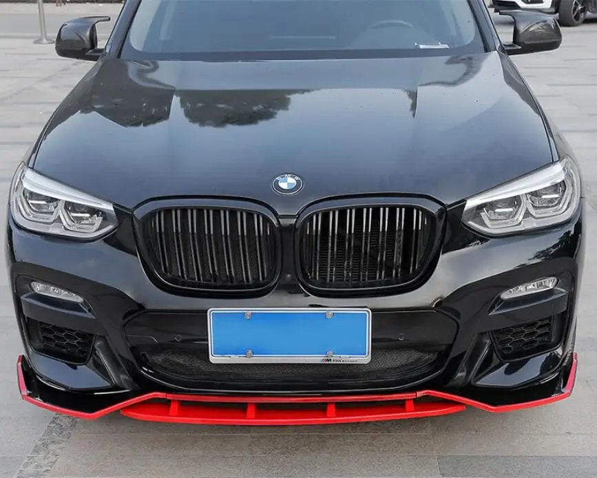 

FOR BMW X3 G01 X4 G02 2018 2019 2020 2021 RONT BUMPER SPOILER LIP SPLITTERS WIND KNFE KIT ABS PAINT CARBON