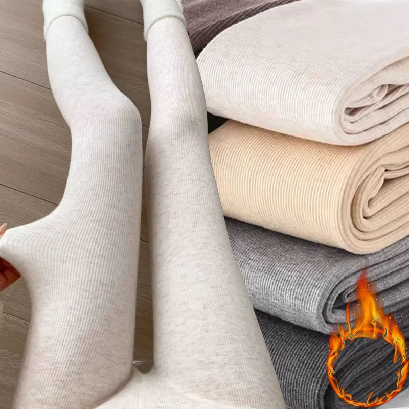 

2025 New Women Thermal Leggings Winter Warm Sexy Elastic Pantyhose Female Fleece Thermal High Waist Slim Thicken Tight Pants