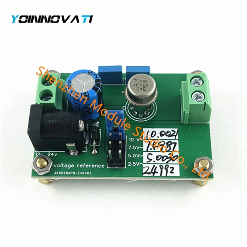 High Precision Voltage Reference Module Board AD584JH Programmable 4 Channel DAC ADC Replace Work On 2.5V/7.5V/5V/10V DC12V-24V