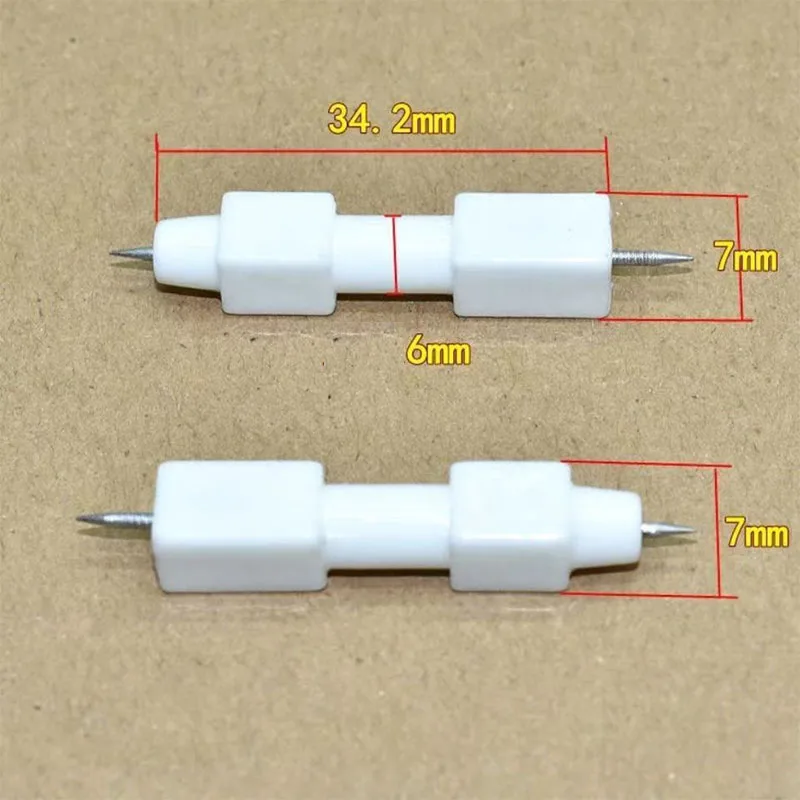 3pcs 34.2*7*6mm Ceramic Ignition Needle for Electronic Ignition  of Cassette Furnace Gas Heater Repair Parts