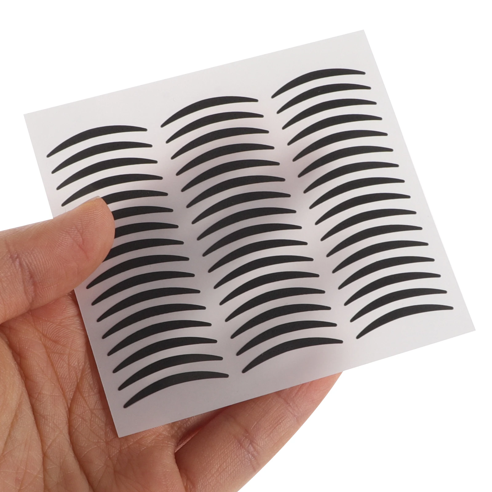 20 Blatt Schwarze Doppel-Augenlid-Aufkleber Temporärer Eyeliner Selbstklebendes Papier Feiner Stil Natürlicher Smoky Eye Look