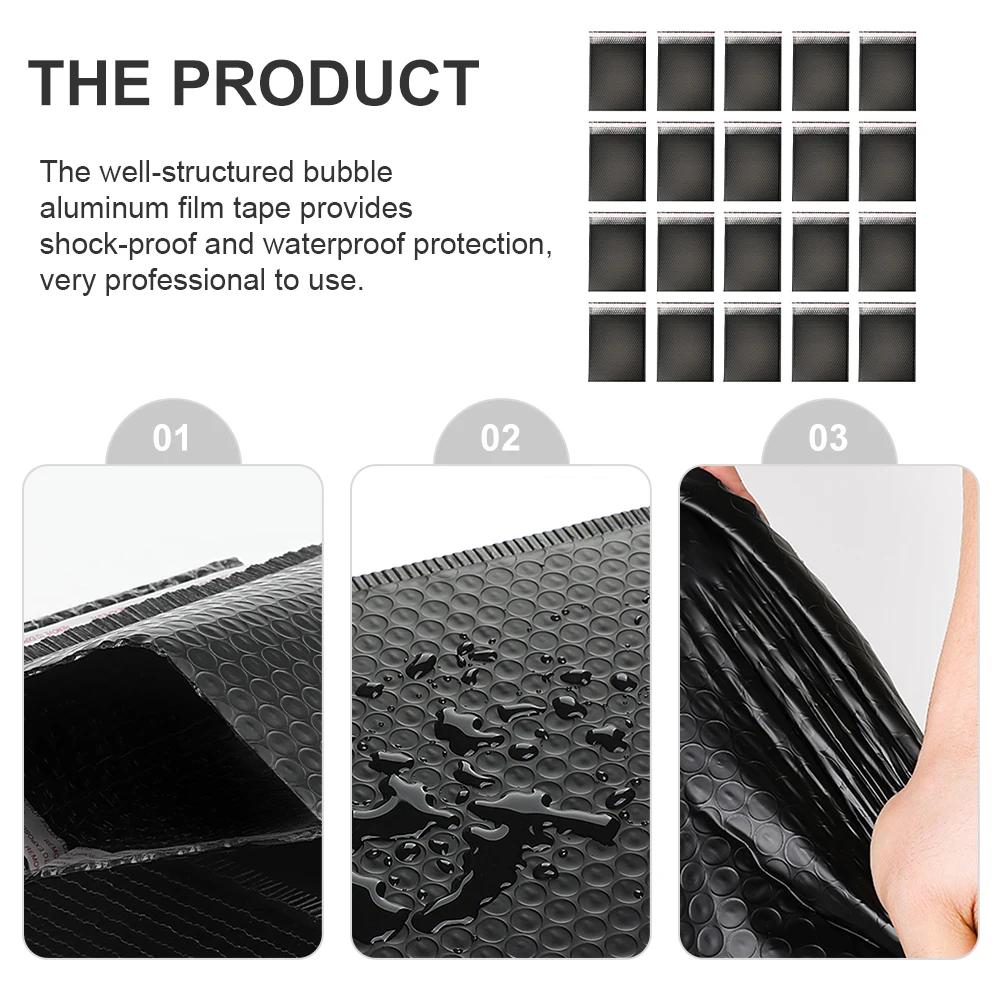 

25 Pcs Bubble Bags Packaging Thick Layer Air Envelope Mailers Files Folders Shipping Seal Protective Cushioning