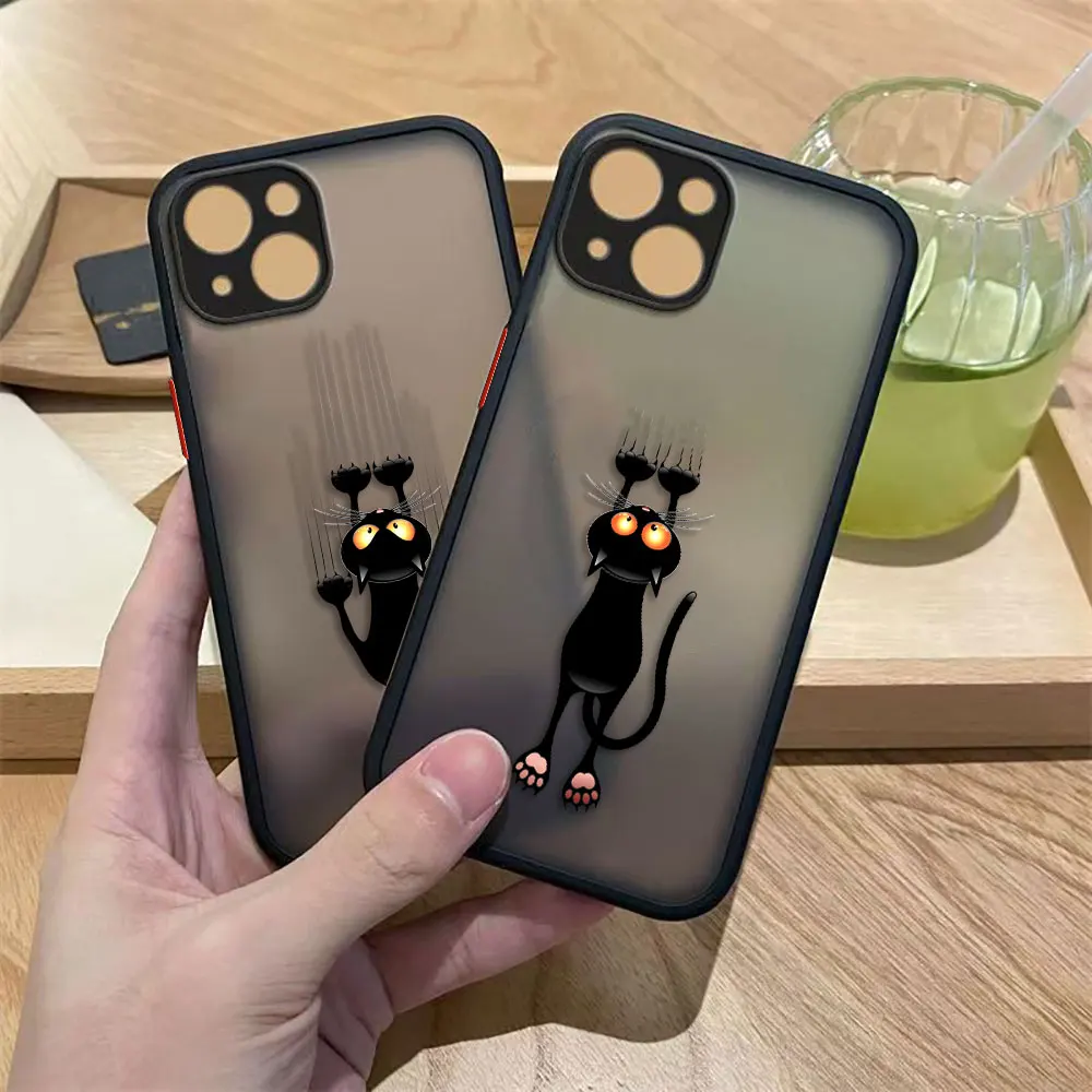 

Aggrieved Naughty Cat Matte Phone Case For Samsung A14 A15 A16 A17 A22 A23 A26 A32 A42 A50 A51 A52 A53 A55 A56 A54 A72 A73 Case