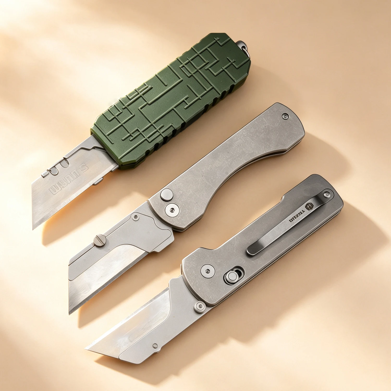 Portable Folding Utility Knife Metal Handle Box Cutter Replaceable Blade Pocket Unboxing Cutter Carton Cutting DIY Hand Tool