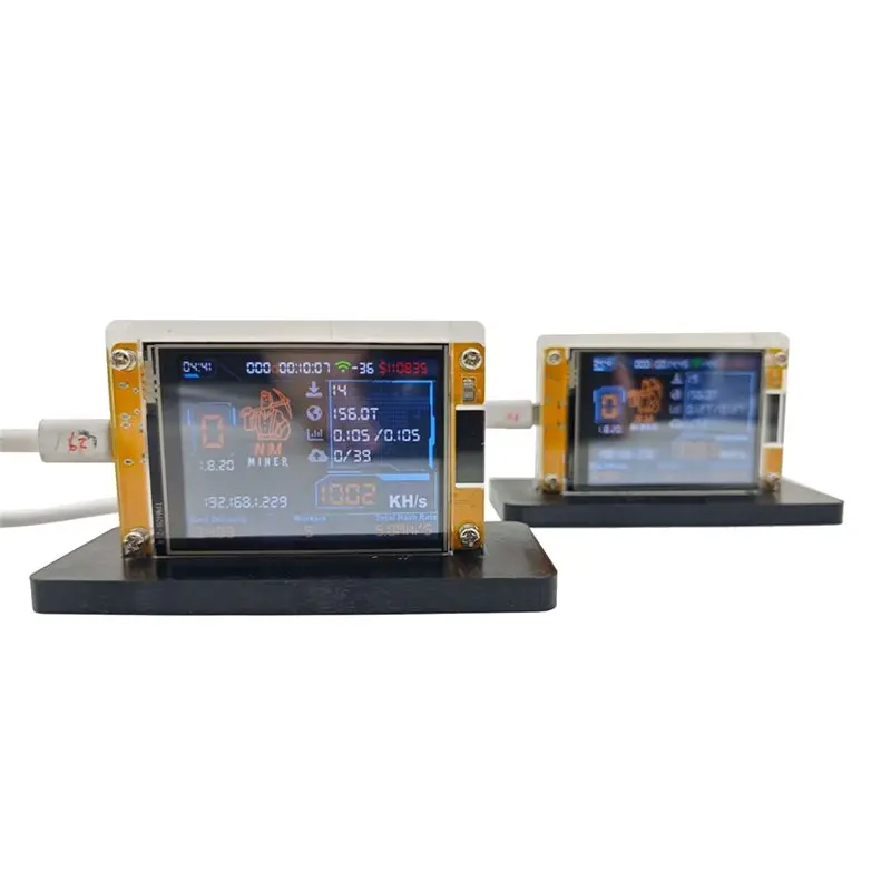 جديد--شاشة ذكية مطورة 950KH/S Harshrate Nmminer Bitcoin Crypto Solo Miner Nerdminer 2.8 بوصة مع دعامة #4
