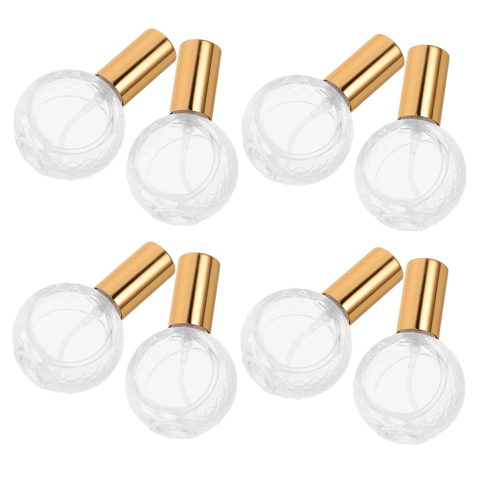 10 Uds botella de Perfume de vidrio atomizador de viaje recargable botellas de Spray con tapa de aluminio Mini botella de Spray vacía para fragancia