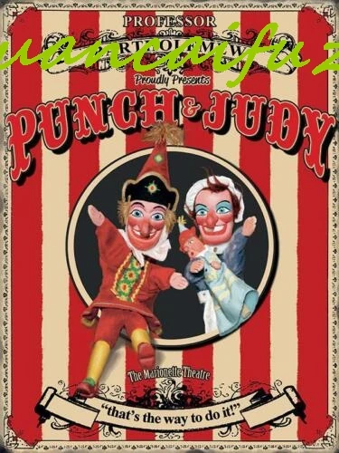 SJKY Punch and Judy Metal Wall Sign (2 sizes - Small / Large)