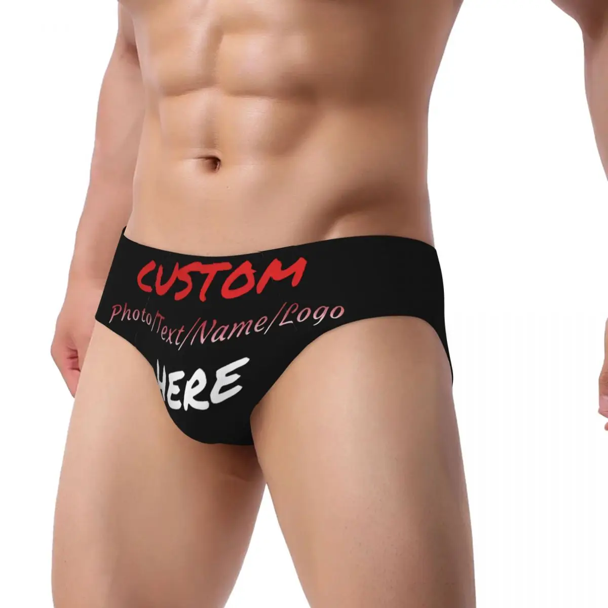 Custom Men's Personalized Custom Fit Panties Underwear Male Soft With Your Customized Image Name Text Briefs Underpants