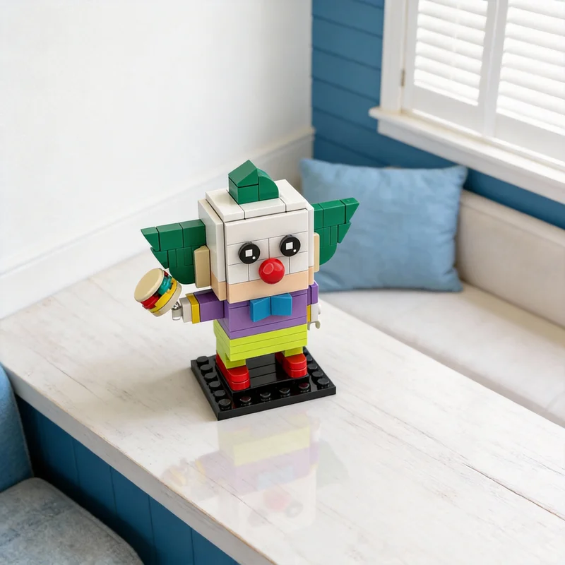122pcs MOC Krusty Simpsons Brickheadz Model Building Blocks Room Decor, Home Decor, Home Decoration Display Model Gift For Kids