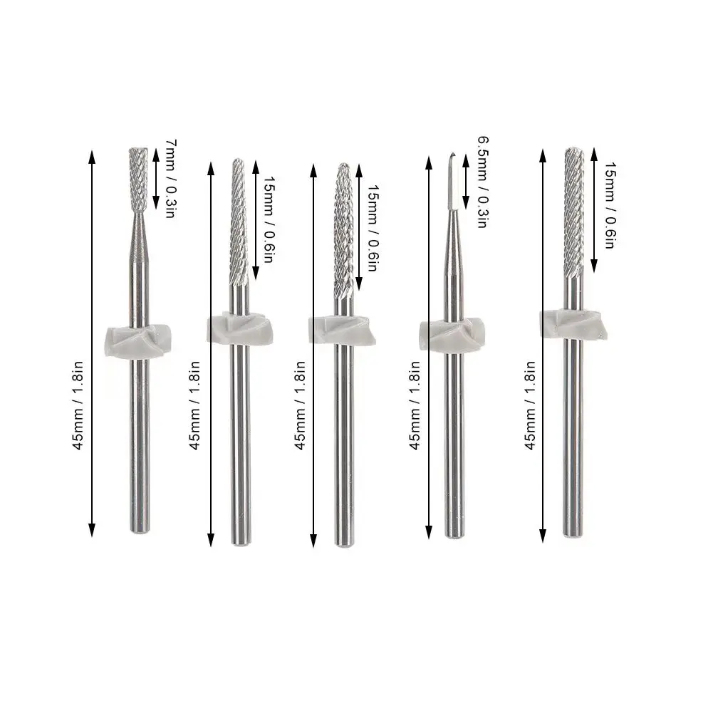 1 قطعة إهاب بت جل مزيل مثقاب الخشب مسمار نظيفة متوسطة حصى كربيد للكهرباء مسمار التدريبات مخروطي مانيكير أدوات التنغستن #2