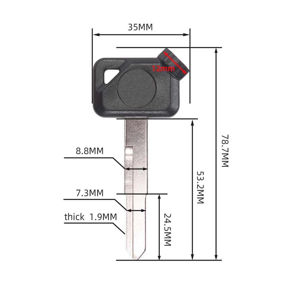 1PCS Blank Key Motorcycle Replace Uncut Keys For Magnet Anti-theft Lock VOX BWS JOG EVO ZR 50 100 125 4V VOX50 VINO EVO2 view 3
