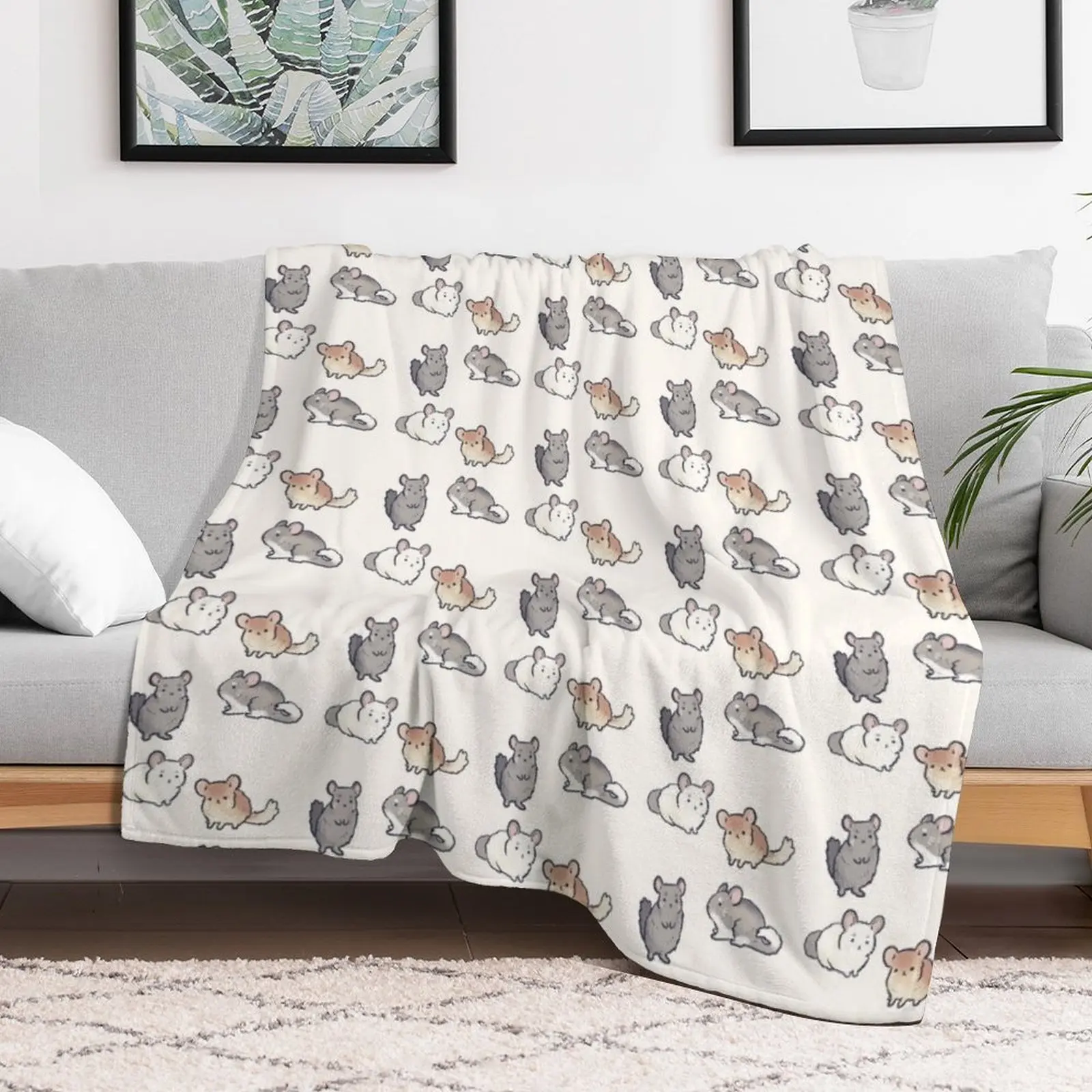 Chinchilla pack Throw Blanket For Decorative Sofa Soft Big Soft Personalized Gift Blankets